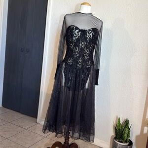 Intimate Attitudes VTG One Piece lingerie Dress